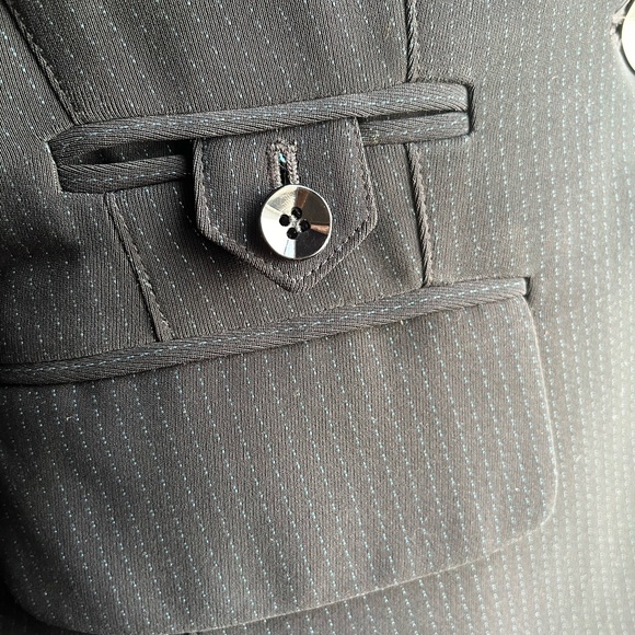 Allen B pinstriped suit jacket with paisley lining. - Picture 2 of 16